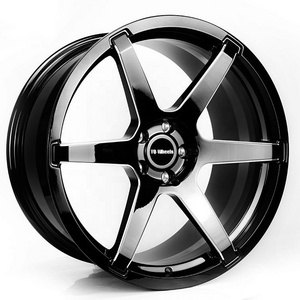 Factory Sale Car Rims 17 18 19 20 21 22 23 24 inch Custom Gloss Black Polish Aluminium alloy Five Spoke Forged Wheels