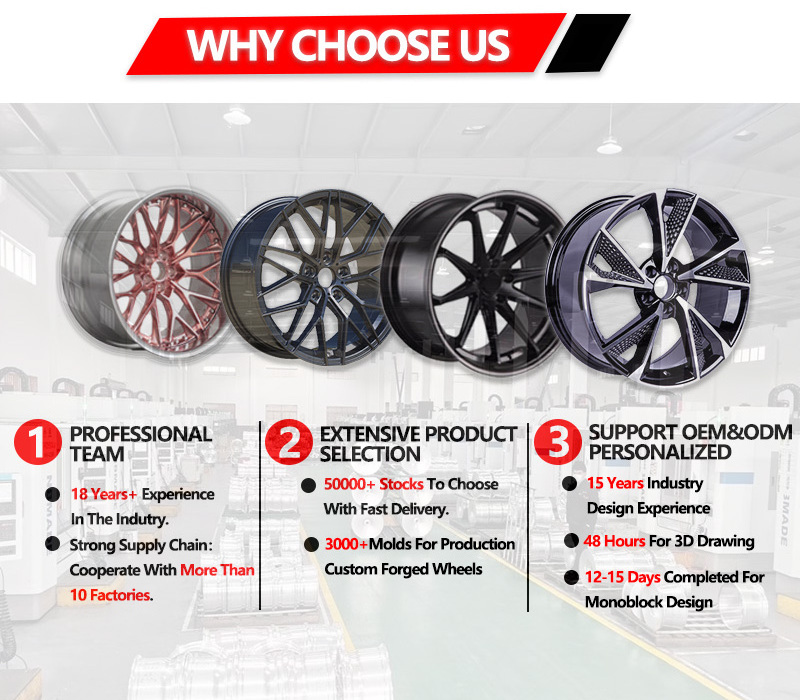 Concave Alloy Wheels 18 Inch 5 Holes 100 105 108 112 114.3 120 PCD 