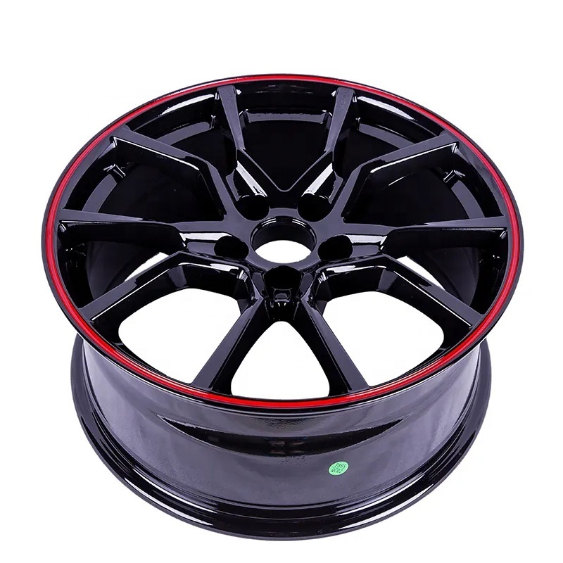 YQ RTS black and red rims 15-18 inch 4-5 lug 5x114.3 4*100 aluminum alloy wheels aftermarket rims