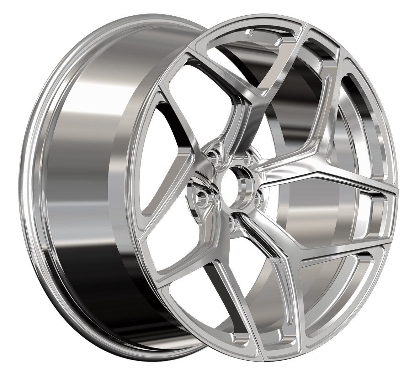 YQ Factory Fully Customized High Polished Deep concave Monoblock 2 piece 3 piece custom Forged Wheels