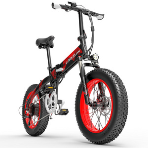 LANKELEISI X2000PLUS 20 Inch Vintage Electric Bike Fat Tyre Electric Bicycle for Adults 48V 1000W Motor 10AH Electric Dirt Bike