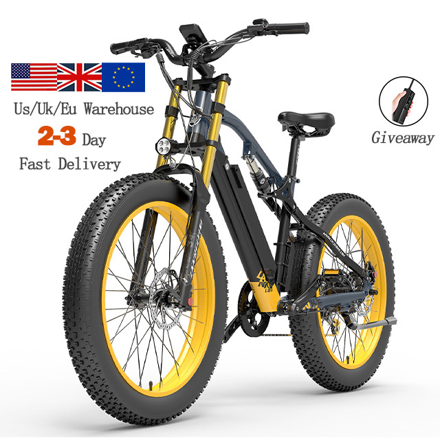 Eu Warehouse Stock LANKELEISI RV700 Electric Bike 1000w Electric Bicycle Ebike 48v 26 Inch Big Fat Tire Mountain Bike