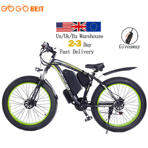 New Design 26 Inch Wheel Fat Tire E-Bike Ebike Gogobest GF700 48V 1000W Powerful Motor Snow Beach Electric Mountain Bike