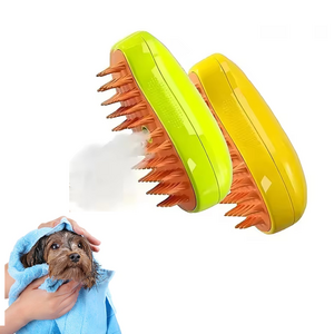 TPR 3 in 1 Hair Cleaning Electric Steaming Spray Comb Hair Cleanser Vapor Pet Grooming Steamy Brush for Dogs Cats