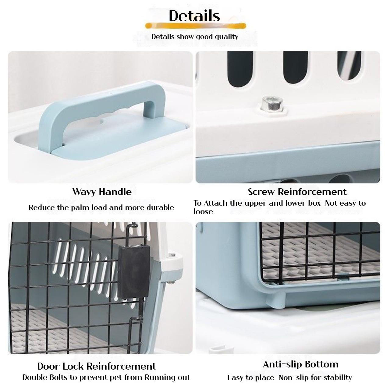 Wholesale Hard Air Travel Case Airline Approved Small Pet Kennel Crates Transport Box Pet Carrier For Dog Cat