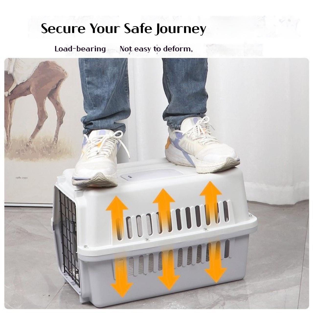 Wholesale Hard Air Travel Case Airline Approved Small Pet Kennel Crates Transport Box Pet Carrier For Dog Cat