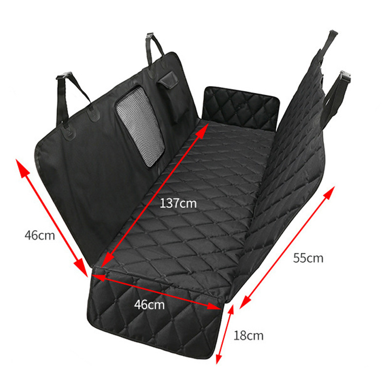 Nonslip Foldable Dog Carriers Waterproof Rear Back Pet Dog Car Seat Cover Oxford Mats Hammock Protector with Safety Belt