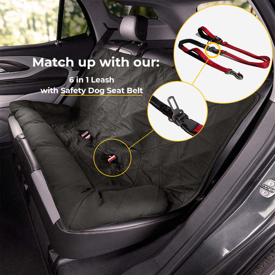 Trucks SUV Dog Car Seat for Back Seat Pet Booster Seat Travel Puppy Bed with Safety Belt Backseat Protector