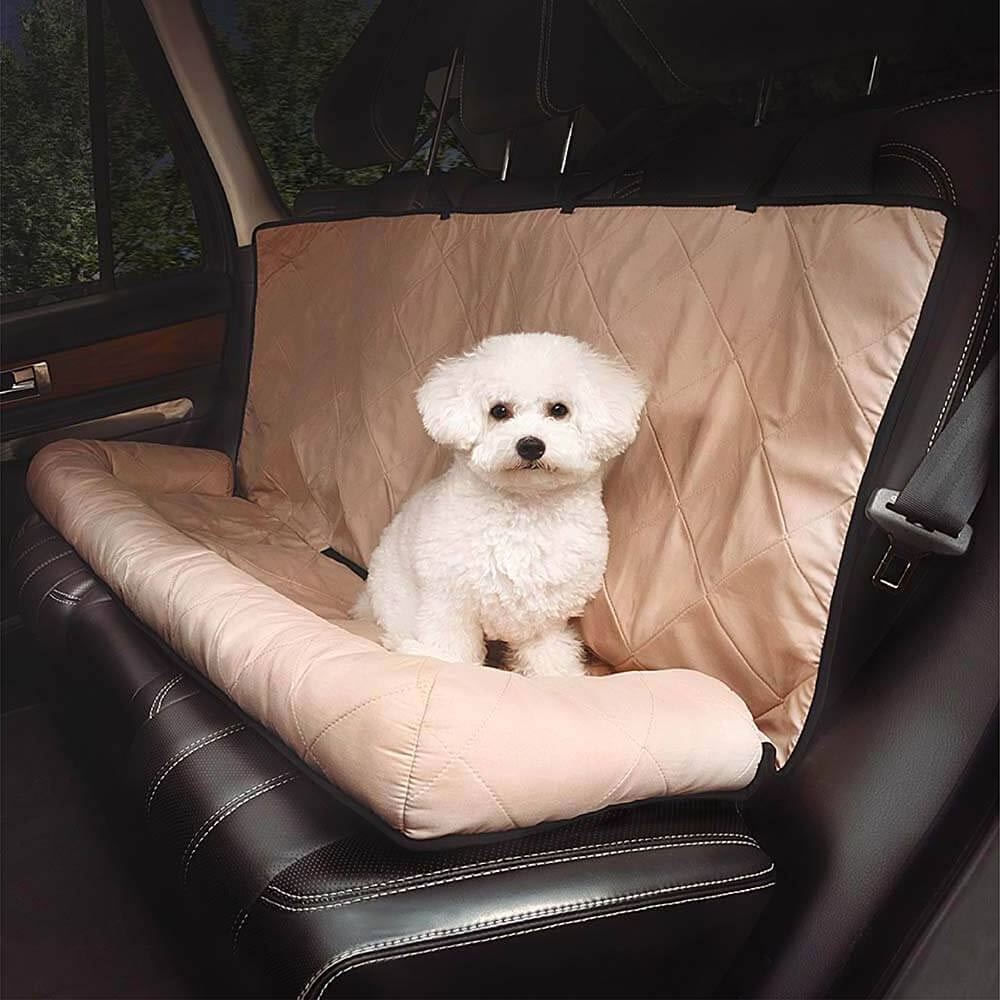 Trucks SUV Dog Car Seat for Back Seat Pet Booster Seat Travel Puppy Bed with Safety Belt Backseat Protector