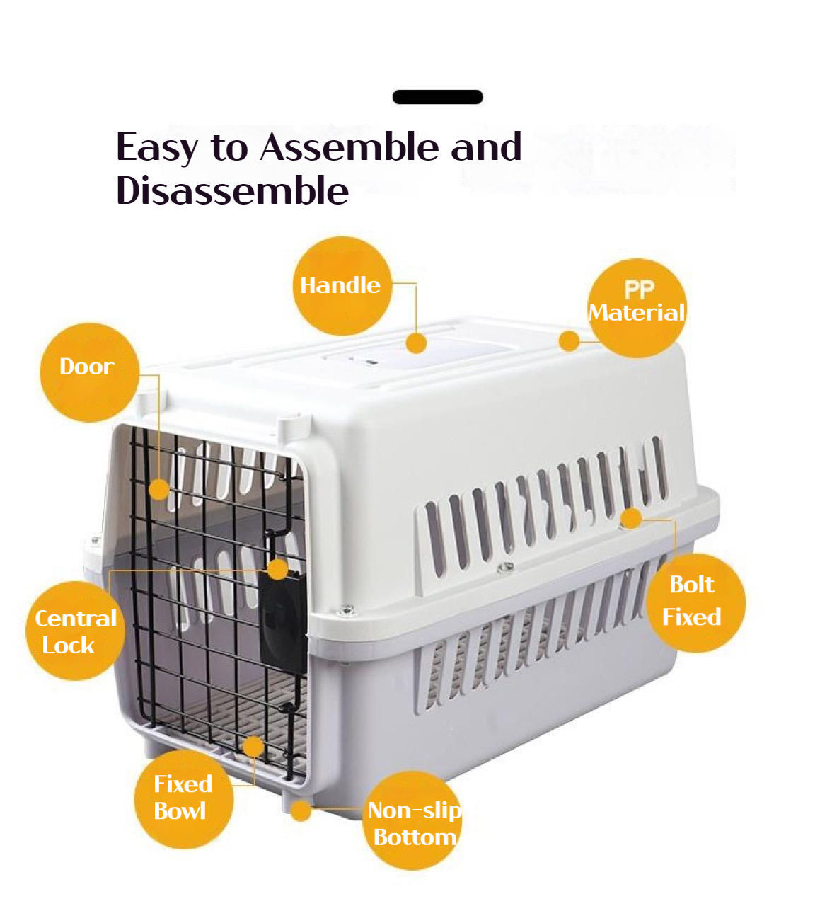 Wholesale Hard Air Travel Case Airline Approved Small Pet Kennel Crates Transport Box Pet Carrier For Dog Cat