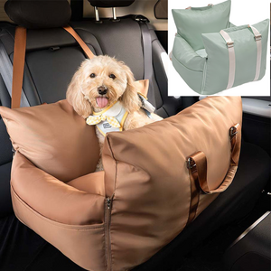 Washable Waterproof Portable Handle Pet Backseat Cat Dogs Booster Seat For Car Puppy Travel Carrier Bed