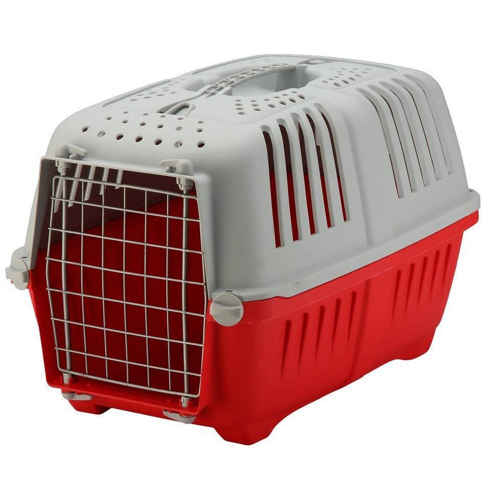 Steel Mesh Pet Accessories Plastic Pet Air Carrier Case Dog Travel Crate Airline Approved Transport Box