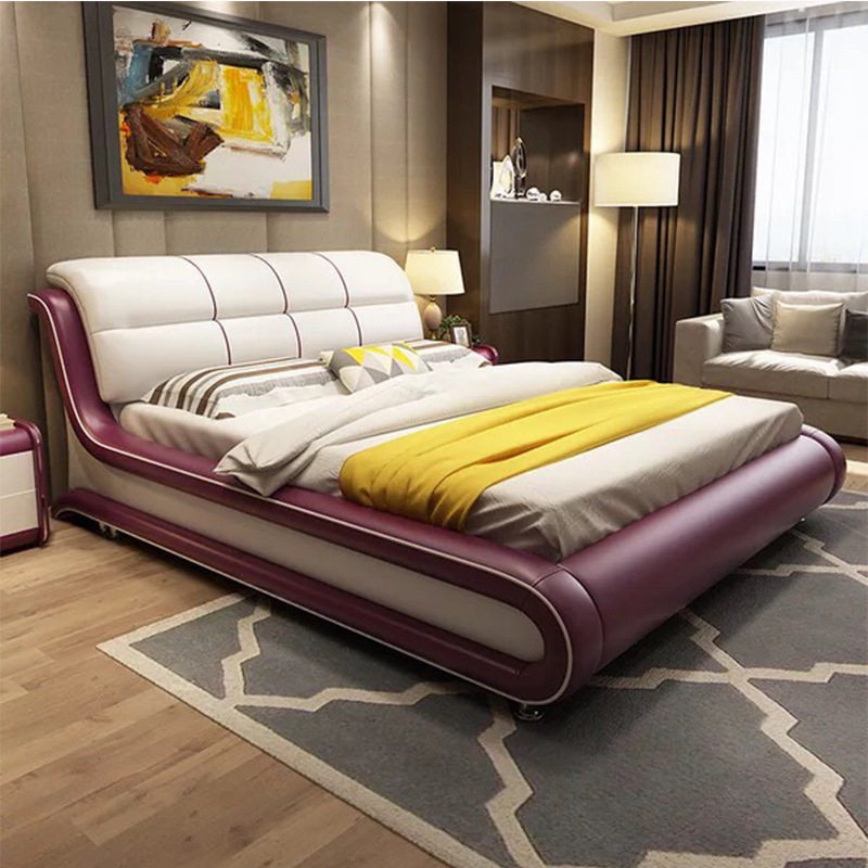 2024 YOUTAI modern luxury leather bed versatile bed with storage and two nightstands bedroom furniture set