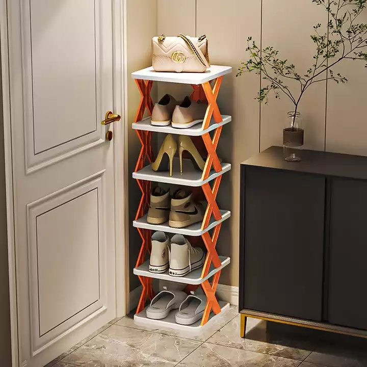 HOT SALE home furniture Folding plastic Shoe Shelf Multi-layer Shoe Rack