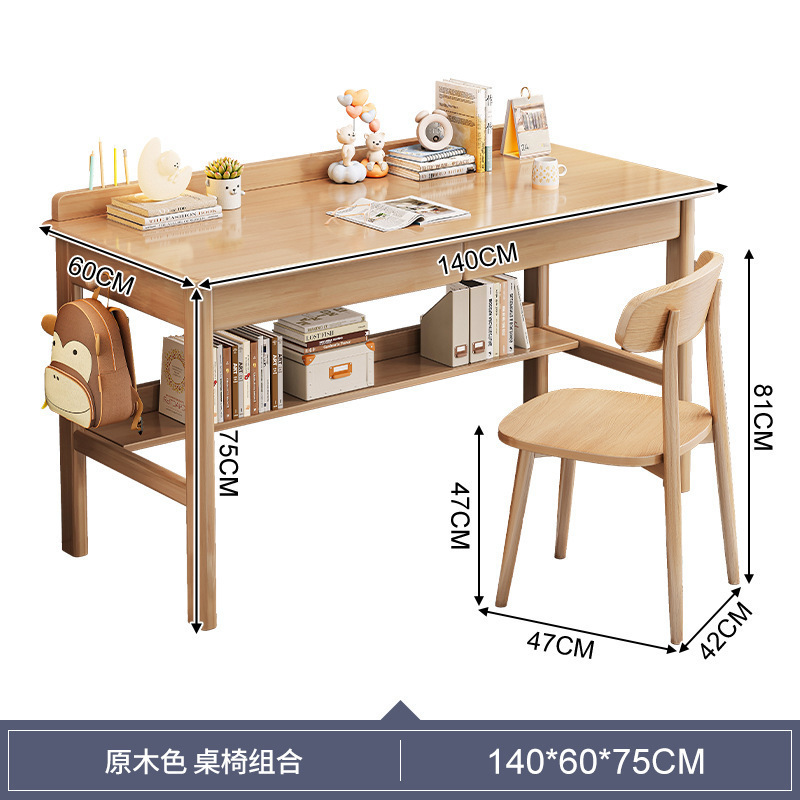 2024 YOUTAI new chinese style modern wood home office furniture desk with drawer and chair set