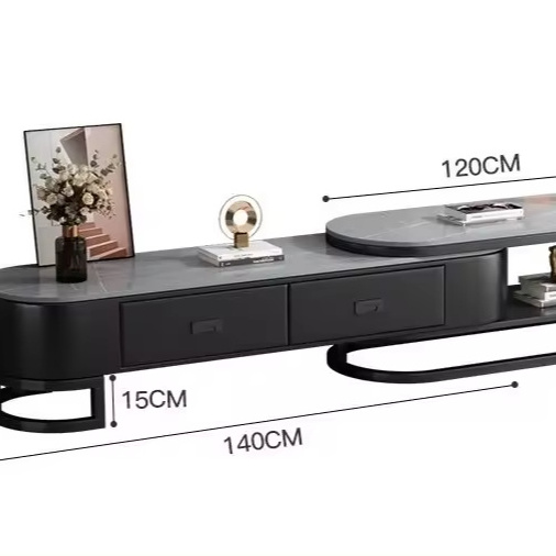 2024 YOUTAI Nordic modern simple tv stand cabinet coffee table set stone top tv stand for living room furniture