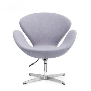 New Nordic Style Fashion Office Furniture Swivel Accent Swan Shape Leisure Chair