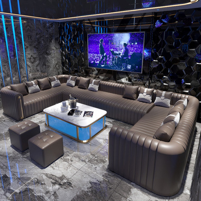 2024 YOUTAI stylish KTV room comfort leather luxury lounge sofa for night club VIP room bar furniture