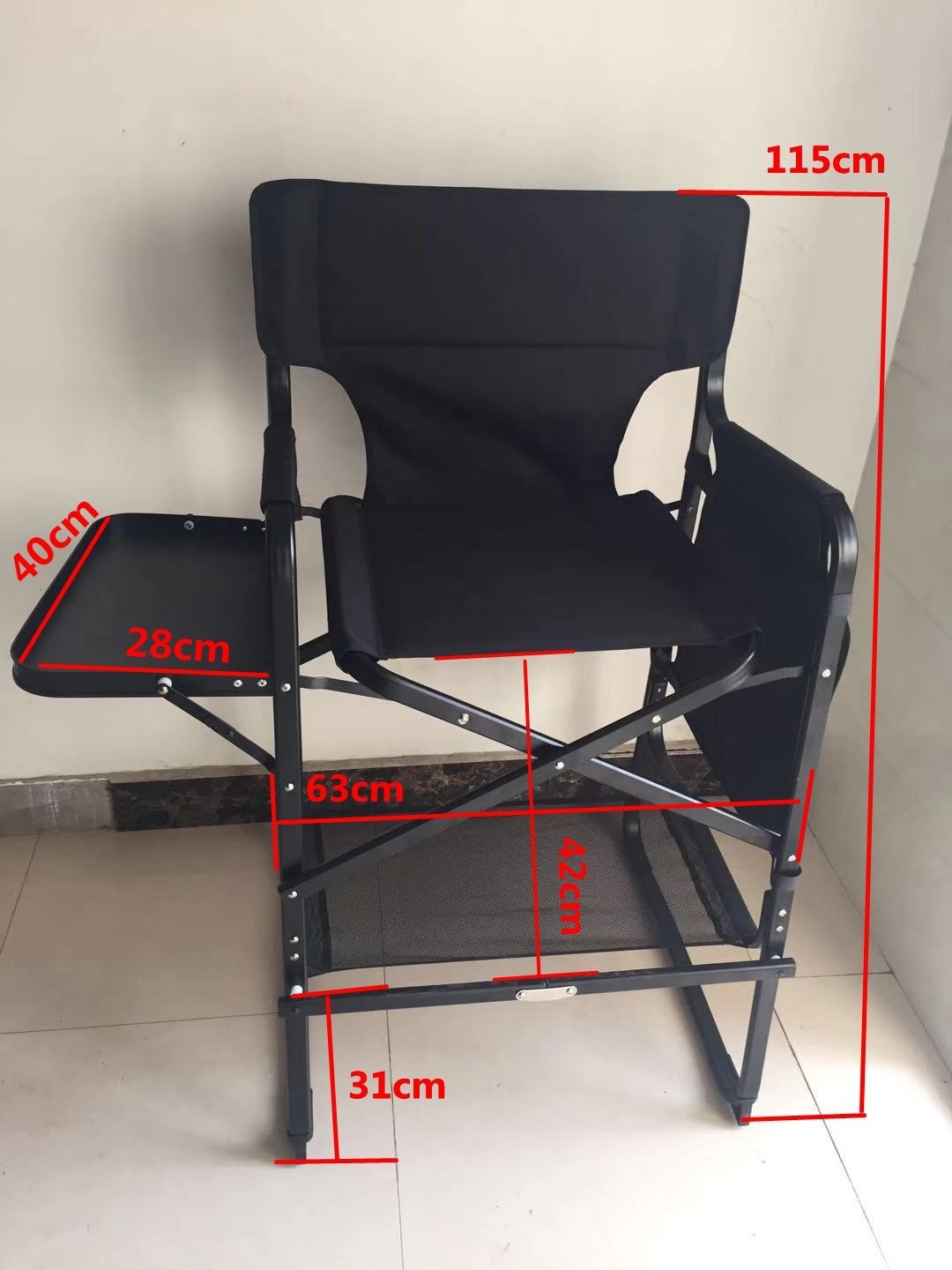 2023 YOUTAI Folding Tall Aluminium Custom Make Up Directors Cosmetic Chairs Portable Director Artist Makeup Chair