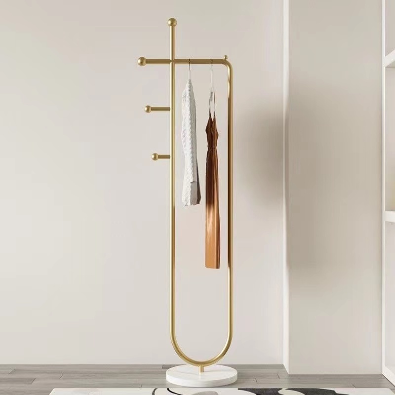 YOUTAI Nordic clothes hanger rack stand coat rack Floor-to-ceiling gold coat rack for home bedroom