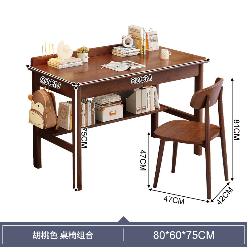 2024 YOUTAI new chinese style modern wood home office furniture desk with drawer and chair set