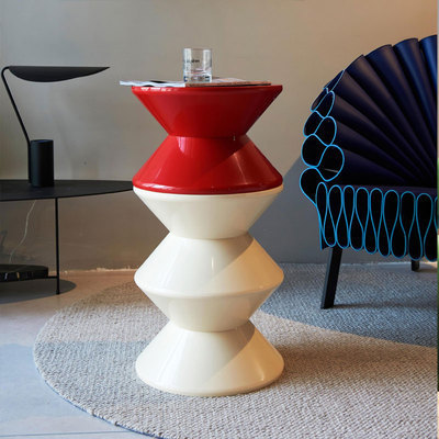 Home Shoe Stool Creative Small Plastic Bench Round Hourglass Stool Living Room Chair