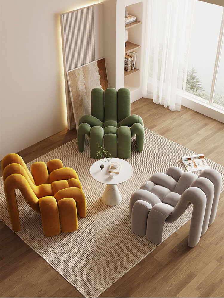 2024 YOUTAI fashionable modern creative spider fabric single sofa chairs for living room