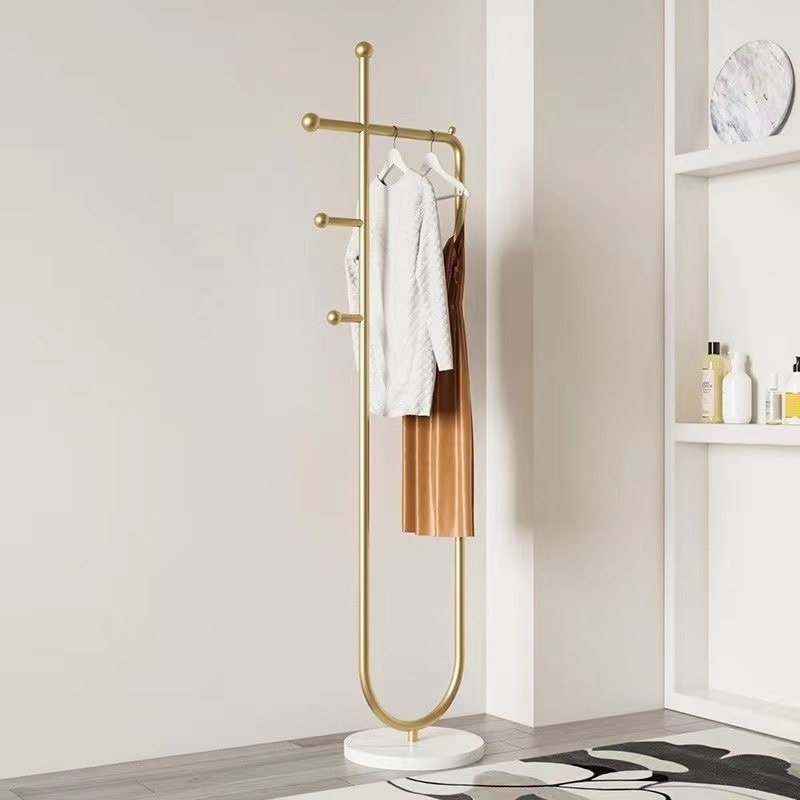 YOUTAI Nordic clothes hanger rack stand coat rack Floor-to-ceiling gold coat rack for home bedroom