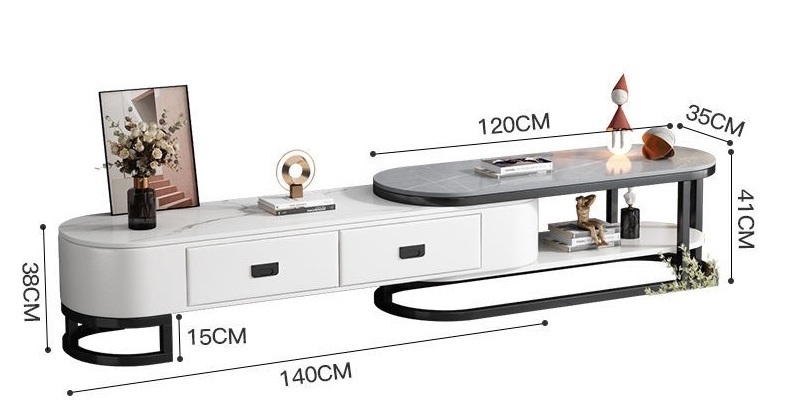 2024 YOUTAI Nordic modern simple tv stand cabinet coffee table set stone top tv stand for living room furniture