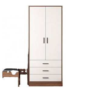 2024 YOUTAI Factory Household bedroom economy solid wood color two door cabinet wardrobe for rental housing