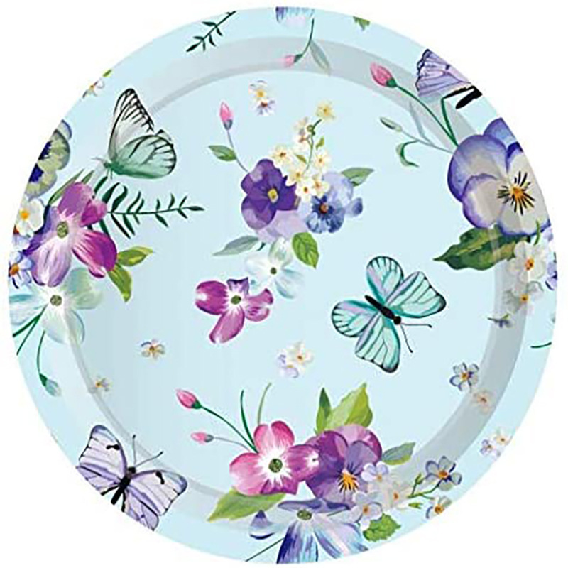 Brand New Butterfly Theme Birthday Party Decoration People Favor party Tableware Paper Plates Cups Napkins Party Supplies