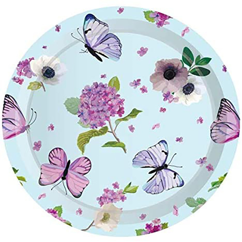 Brand New Butterfly Theme Birthday Party Decoration People Favor party Tableware Paper Plates Cups Napkins Party Supplies