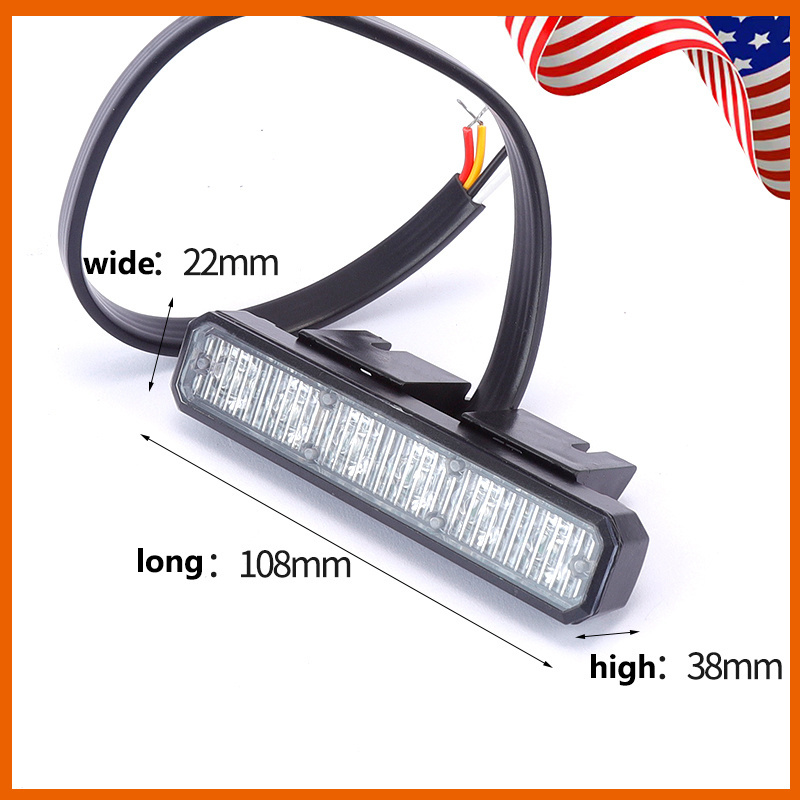 12-24V car Tail lights side light LED Super Bright Flash 6 Led Vehicle Truck Led Warning Light Strobe Side led Marker Light