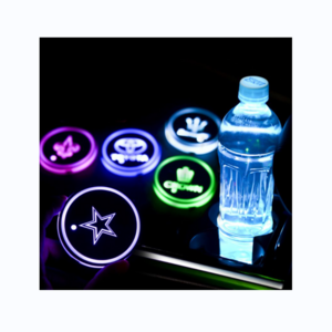 Led Car Cup Holders Intelligent Luminous Lights USB Charging Mat Waterproof Cup Pad Car Led Water Drink Coaster Cup With Led