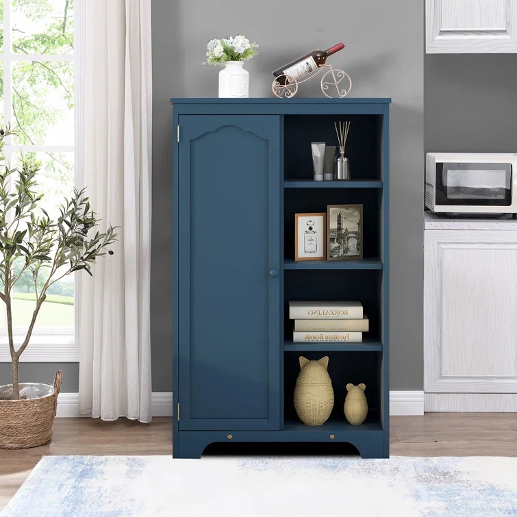 Movable Wooden Wardrobe Clothes Dresser Closet Storage Armoire Organizer with Clothes Hanging Rack