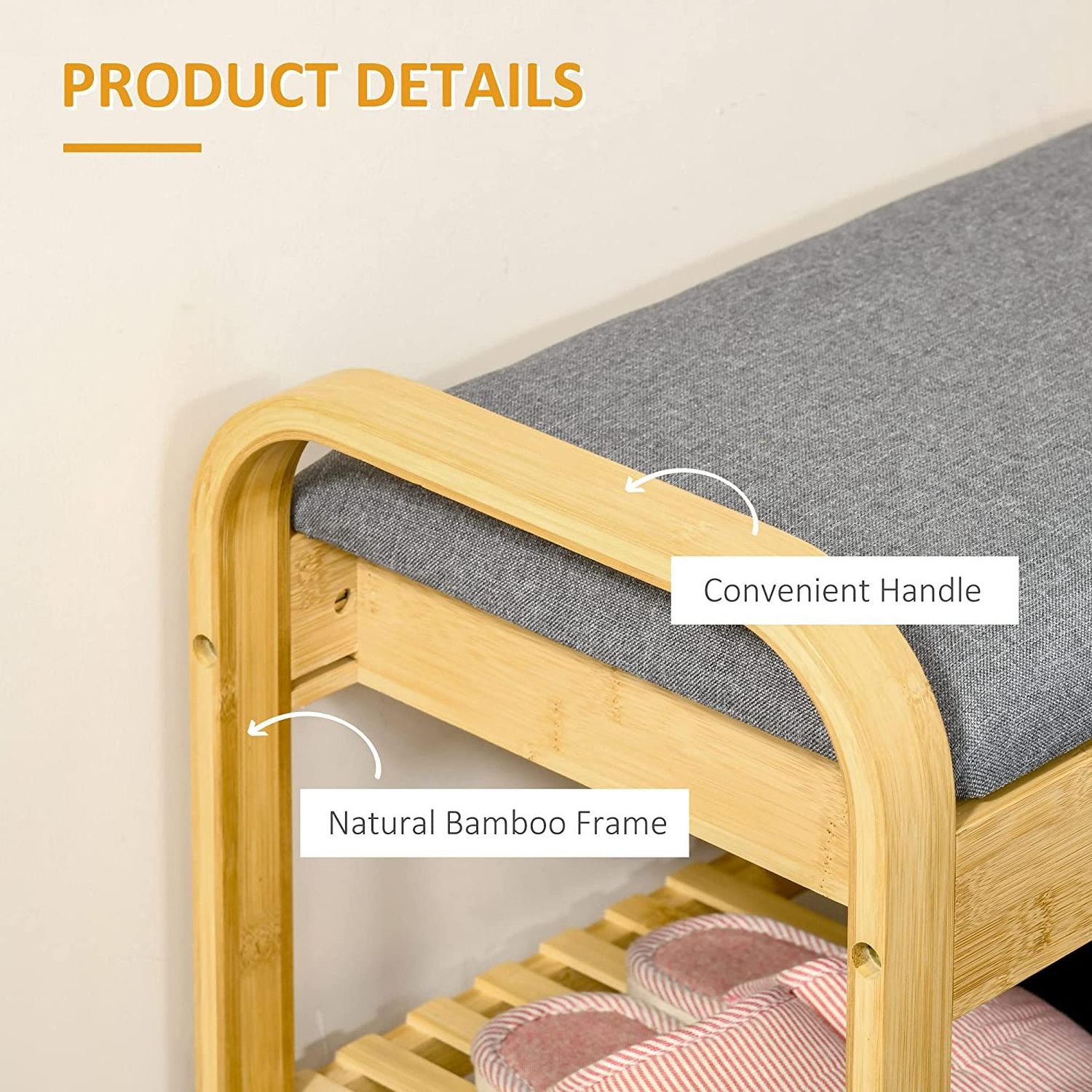 BSCI-FSC Waterproove Shoes Organizer Stand Shelf Natural Bamboo Wooden Tool Bench For Kids Entryway Shoe Organizer Shoe Rack Sta