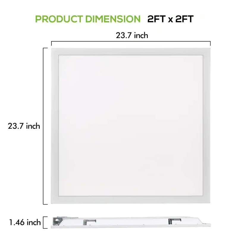 Industrial Back-lit LED Panel Light 2*2ft Big Panel Light Office Basement Ceiling Light