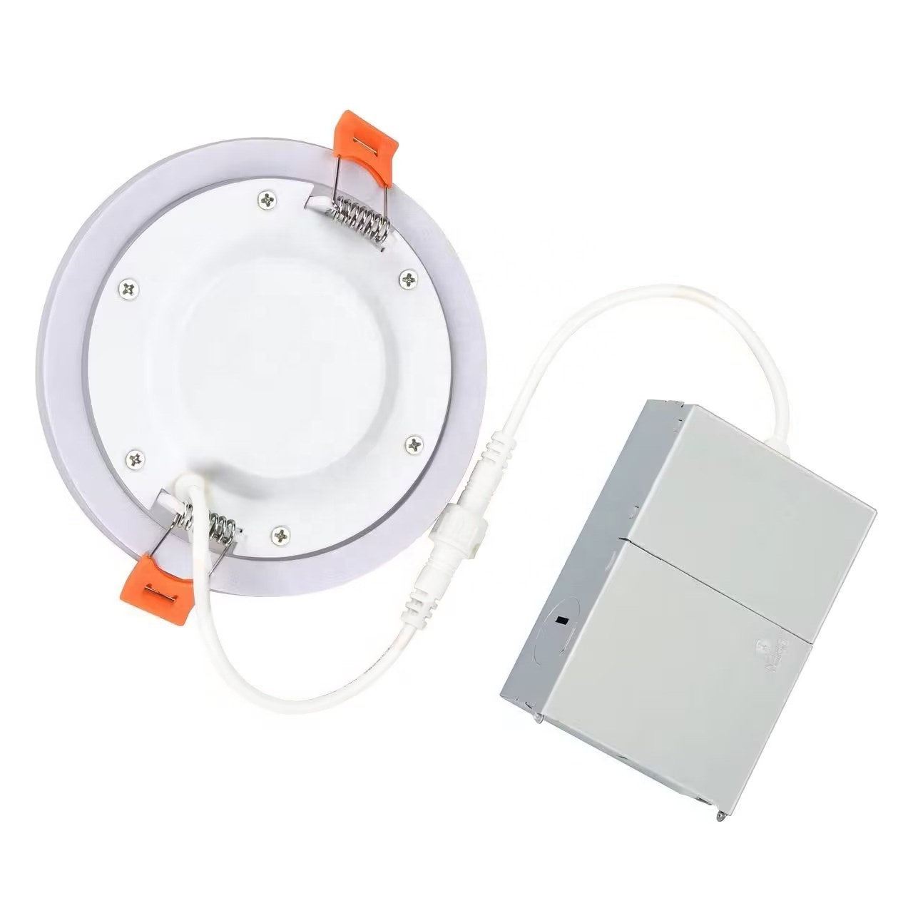 6 Inch Ultra Thin LED Recessed Ceiling Lights with Night Light 1300 LM  5CCT Dimmable Canless DownLight with Junction Box