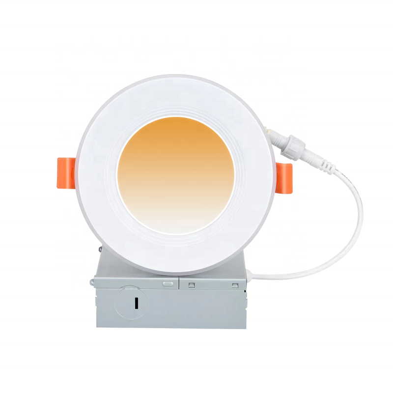 6 Inch Ultra Thin LED Recessed Ceiling Lights with Night Light 1300 LM  5CCT Dimmable Canless DownLight with Junction Box