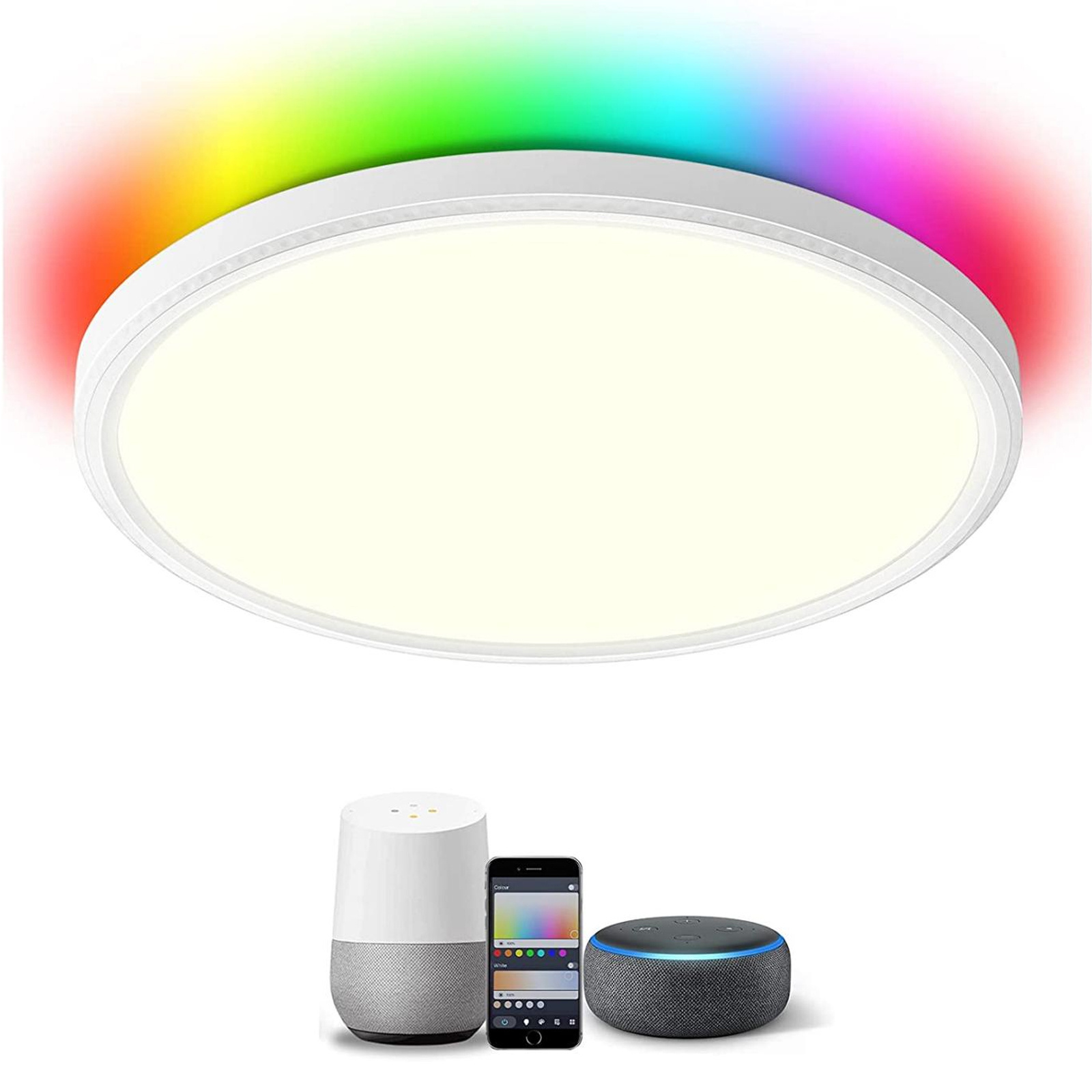 12inch 15inch  Round RGBCW smart ceiling light flush mount led WIFI for bedroom