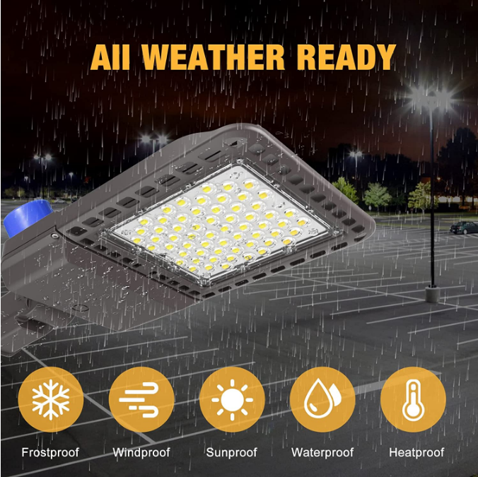 High Power Outdoor Industrial LED Shoebox  Parking Lot Lighting ETL DLC Listed 200w 100w Street Light