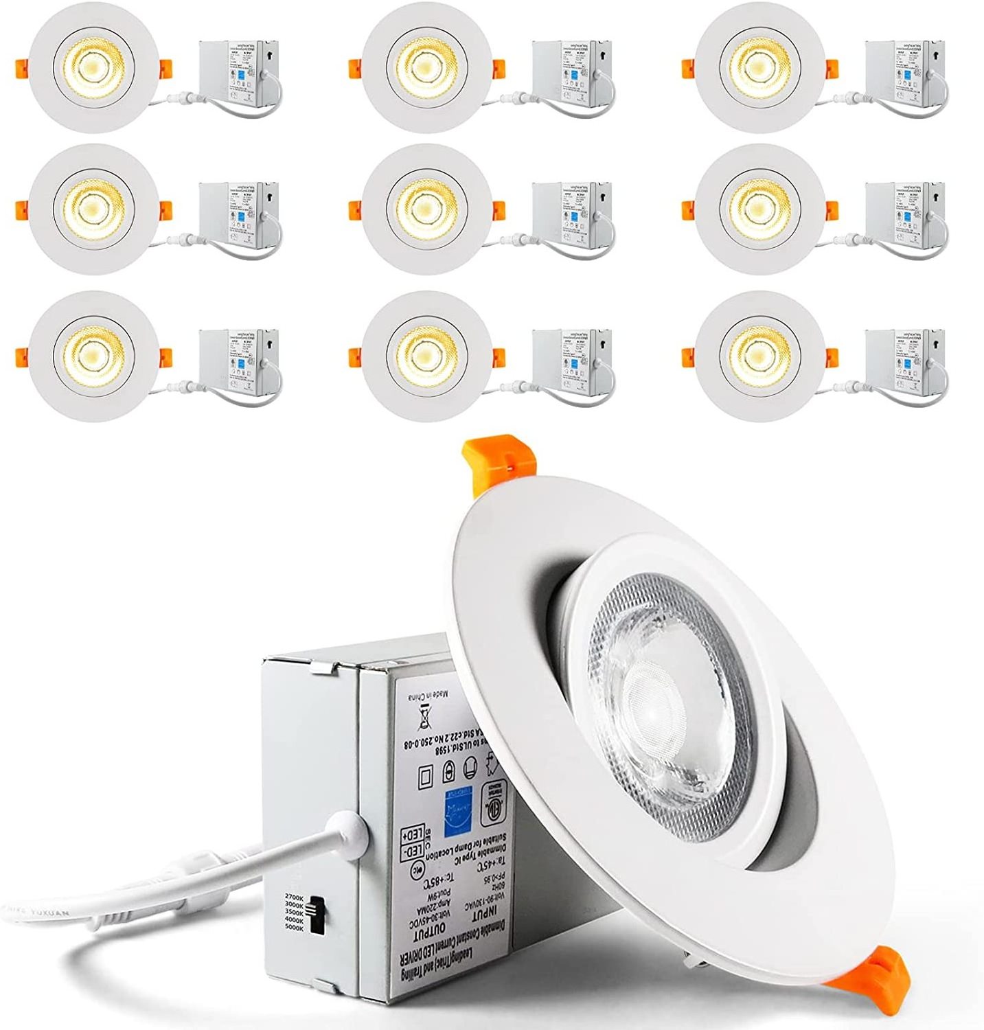 4 inch 9w round slim indoor lighting led ceiling light led cob gimbal downlight adjust down lights design