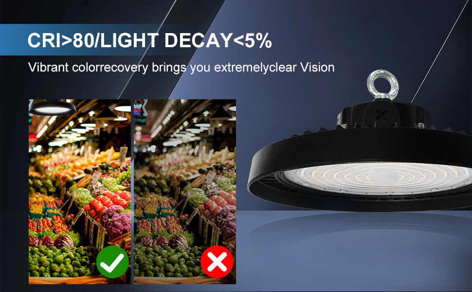 3CCT Power Tunable Led High Bay Light IP65 Waterproof Led High Bay Lamp for Warehouse