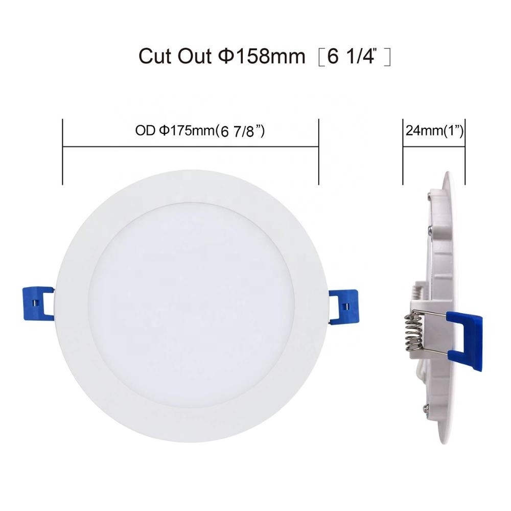 6 Inches Slim Panel Wafer Downlight Dimmable Ultra-thin LED Recessed ...