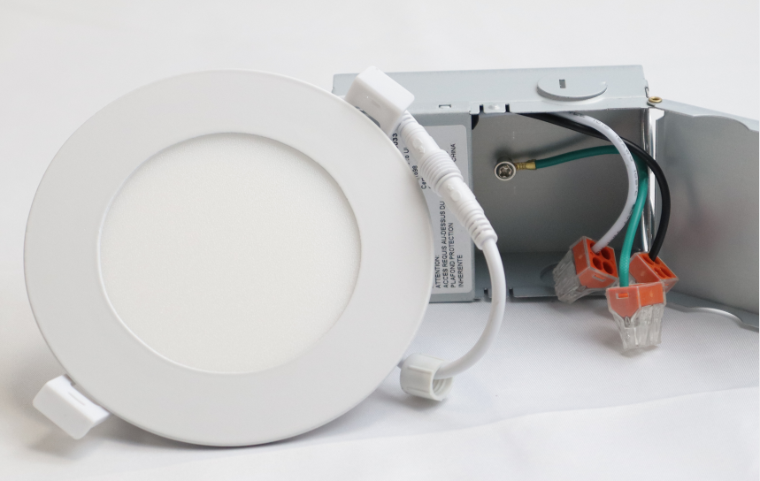 High Brightness  Led Recessed Pot Light 6in 12W 1300lm LED Ultra Slim Panel Round Recessed Lights Wafer Can Lighting