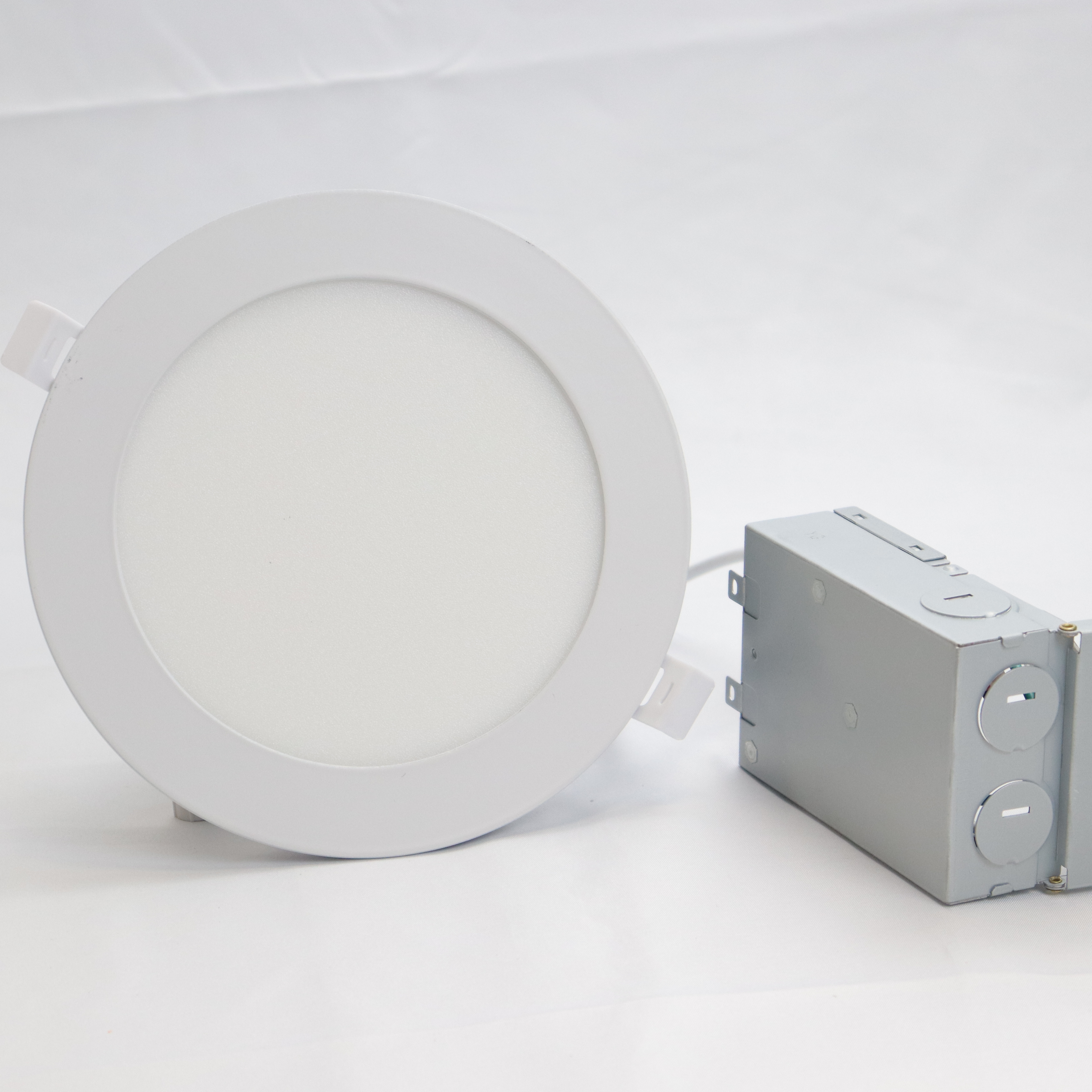 High Brightness  Led Recessed Pot Light 6in 12W 1300lm LED Ultra Slim Panel Round Recessed Lights Wafer Can Lighting