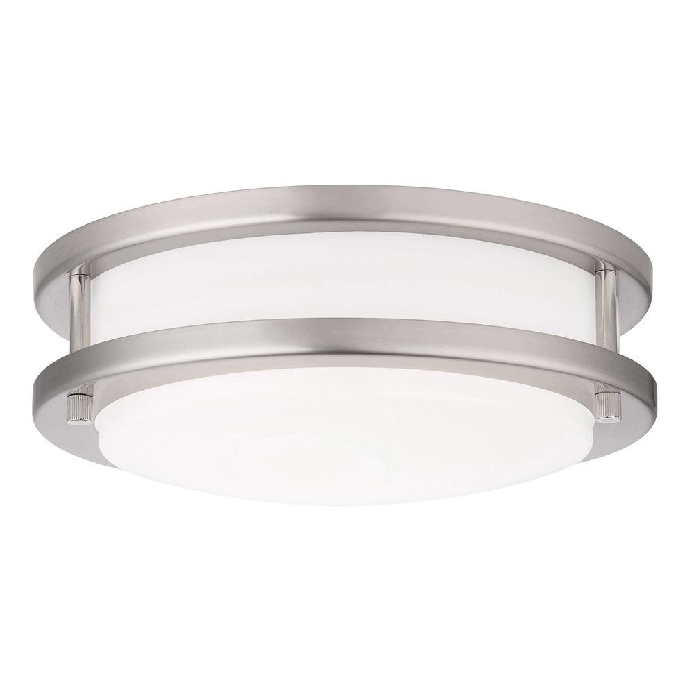 ETL Selectable 3CCT 5CCT 10 12 14  16 Inch Brushed Nickel Ceiling Lamp