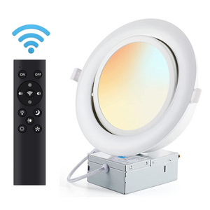 YG 2.4G wireless remote slim led recessed light 9W 3CCT  4 inch downlight dimmable Gimbal Panel Pot light