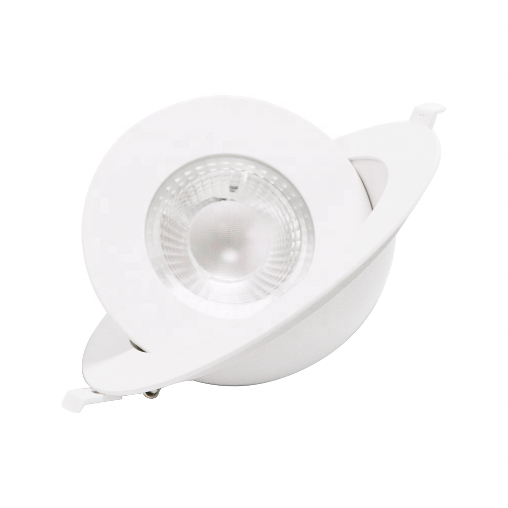 Energy Star FCC Recessed Slim Round Adjustable Angle Downlight Dimmable 3CCT Gimbal Light 6in 12W