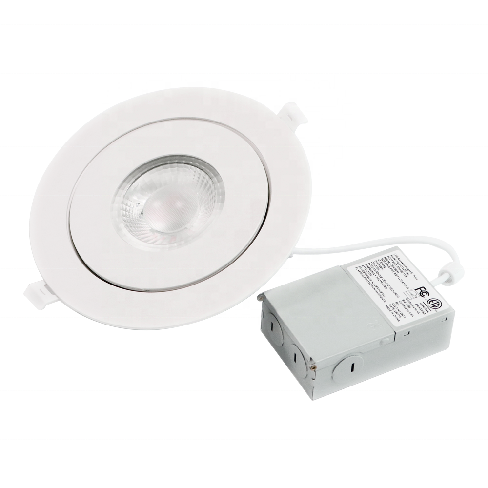 Energy Star  Recessed Slim Round Adjustable Angle 360D Rotation  Downlight Dimmable Gimbal Light